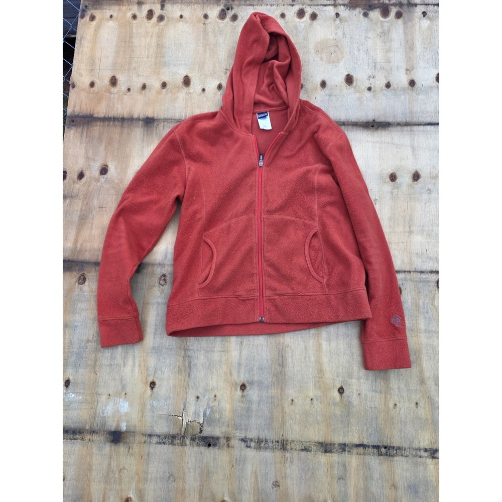 Patagonia Womens Large Rhythm Plush Synchilla Fleece Hoody Jacket Orange 20950F5